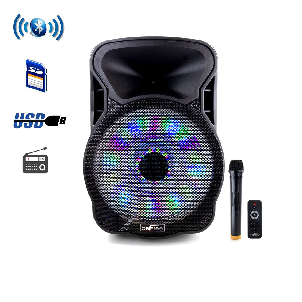Befree Sound beFree Sound 15 Inch Bluetooth Rechargeable Party Speaker With Illuminating Lights