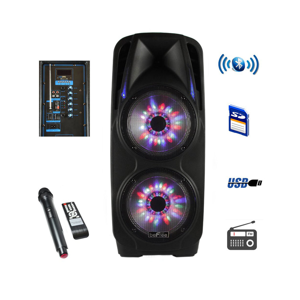 Befree Sound beFree Sound 2x10 Inch Woofer Portable Bluetooth Powered PA Speaker - Factory Reconditioned