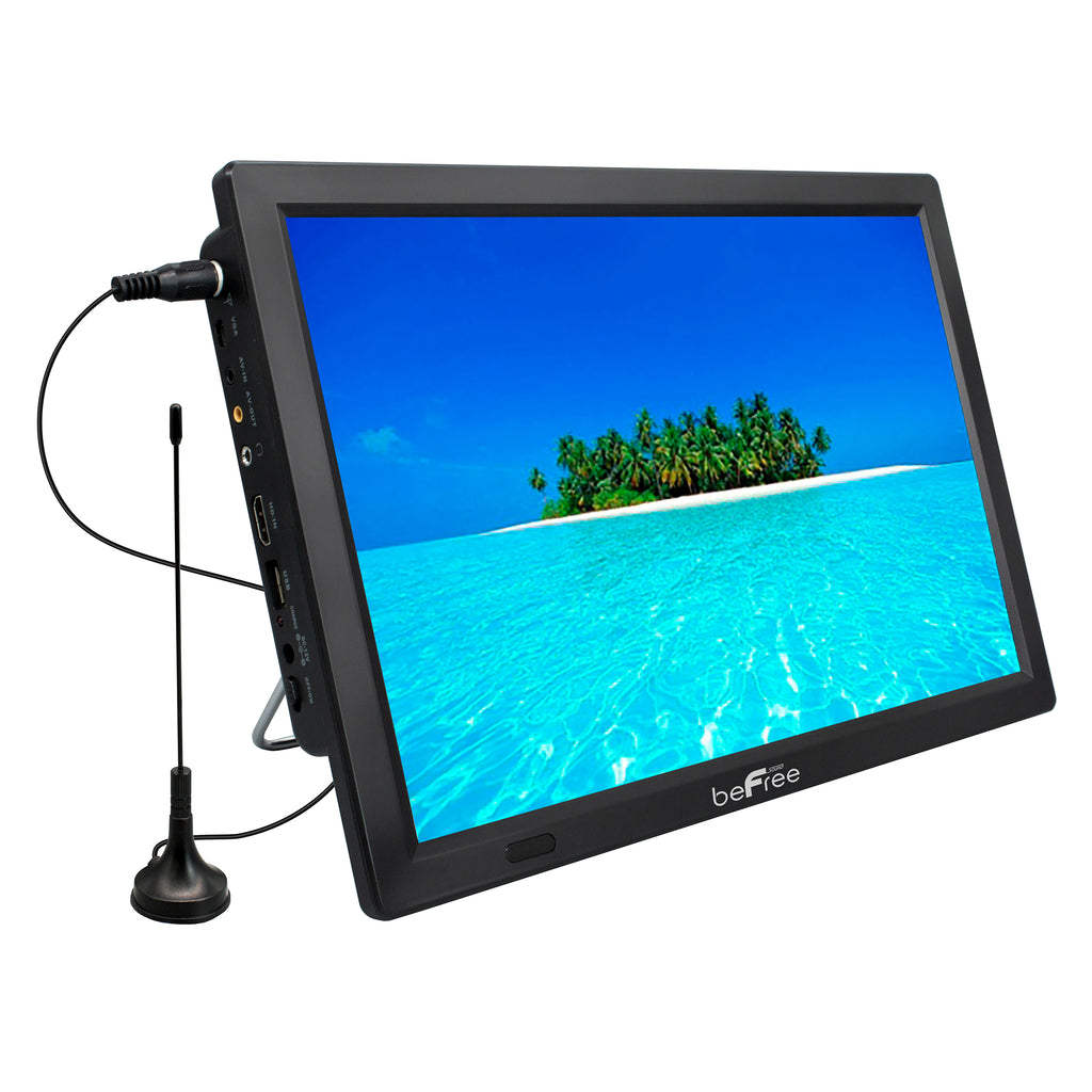 Befree Sound beFree Sound Portable Rechargeable 14 Inch LED TV with HDMI, SD/MMC, USB, VGA, AV In/Out and Built-in Digital Tuner in Black - Factory Reconditioned