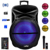 Befree Sound beFree Sound 18 Inch Bluetooth Portable Rechargeable Party Speaker with Sound Reactive LED Party Lights, USB/SD, Microphone/Guitar Inputs and FM Radio - Factory Reconditioned