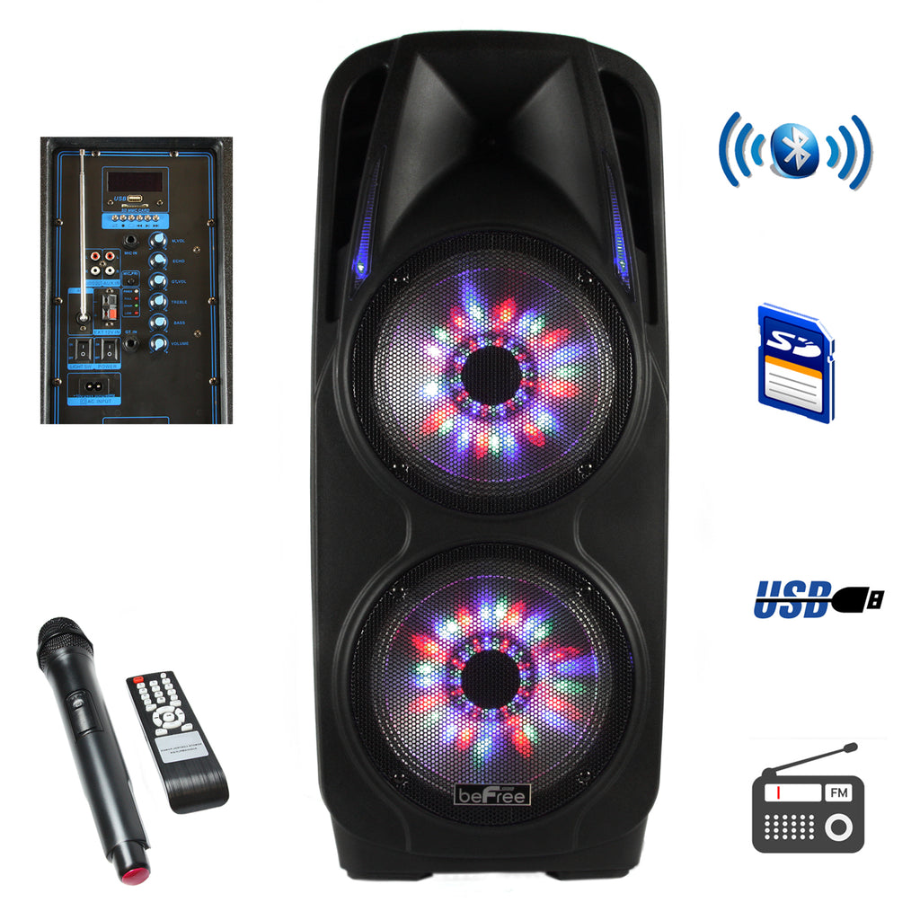Befree Sound beFree Sound 2x10 Inch Woofer Portable Bluetooth Powered PA Speaker