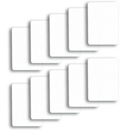 Brybelly Holdings GCUT-101-10 Set of 10 White Plastic Poker Size Cut Cards