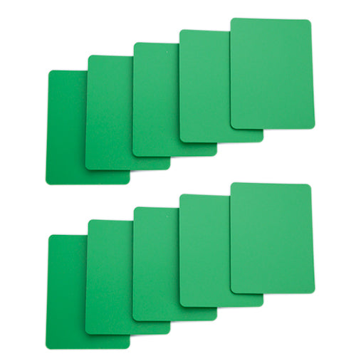 Brybelly Holdings GCUT-106-10 Set of 10 Green Plastic Poker Size Cut Cards