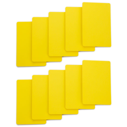 Brybelly Holdings GCUT-204-10 Set of 10 Yellow Plastic Bridge Size Cut Cards