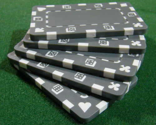 Brybelly Holdings PCB-2105 5 Grey Rectangular Poker Chips
