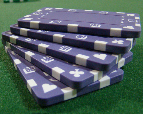 Brybelly Holdings PCB-2108 5 Purple Rectangular Poker Chips