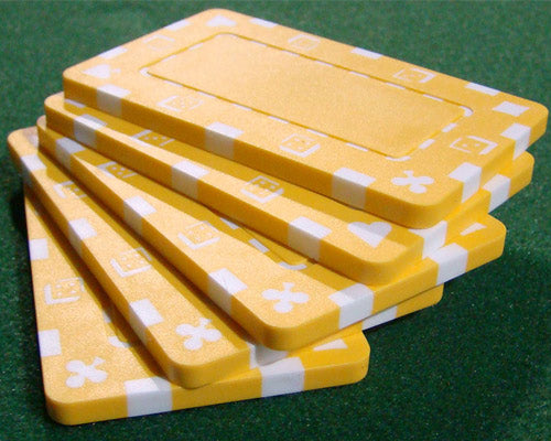 Brybelly Holdings PCB-2110 5 Yellow Rectangular Poker Chips