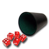 Brybelly Holdings ACC-0035 5 Red 16mm Dice with Plastic Cup