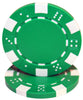 Brybelly Holdings CPSD-GREEN-25 Roll of 25 - Striped Dice 11.5 gram - Green