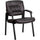 Brown LeatherSoft Executive Side Reception Chair with Black Metal Frame - Flash Furniture