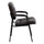 Brown LeatherSoft Executive Side Reception Chair with Black Metal Frame - Flash Furniture