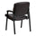 Brown LeatherSoft Executive Side Reception Chair with Black Metal Frame - Flash Furniture