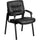 Black LeatherSoft Executive Side Reception Chair with Black Metal Frame - Flash Furniture