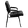 Black LeatherSoft Executive Side Reception Chair with Black Metal Frame - Flash Furniture