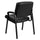 Black LeatherSoft Executive Side Reception Chair with Black Metal Frame - Flash Furniture