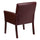 Burgundy LeatherSoft Executive Side Reception Chair with Mahogany Legs - Flash Furniture