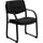Black LeatherSoft Executive Side Reception Chair with Sled Base - Flash Furniture