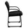 Black LeatherSoft Executive Side Reception Chair with Sled Base - Flash Furniture