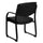 Black LeatherSoft Executive Side Reception Chair with Sled Base - Flash Furniture