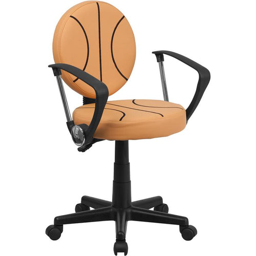 Basketball Swivel Task Office Chair with Arms - Flash Furniture
