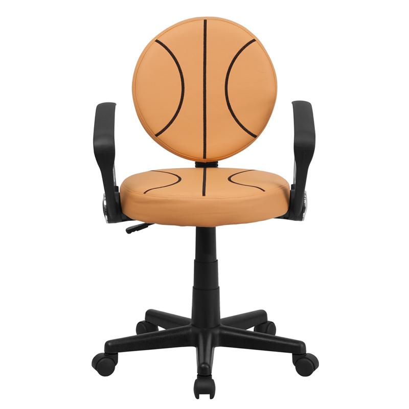 Basketball Swivel Task Office Chair with Arms - Flash Furniture