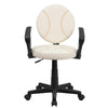 Baseball Swivel Task Office Chair with Arms - Flash Furniture