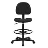 Black Patterned Fabric Drafting Chair (Cylinders: 22.5''-27''H or 26''-30.5''H) - Flash Furniture