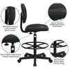 Black Patterned Fabric Drafting Chair (Cylinders: 22.5''-27''H or 26''-30.5''H) - Flash Furniture