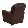 Contemporary Brown LeatherSoft Kids Recliner with Cup Holder - Flash Furniture