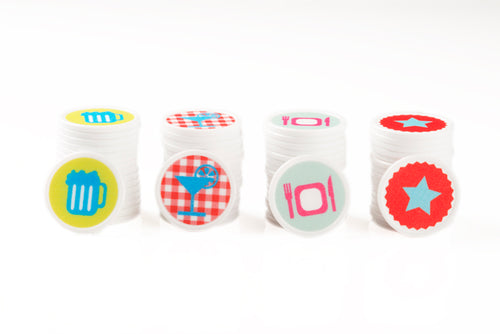 B-Token TOPLSTPR02 Printed Tokens in White with Beer