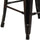 24'' High Backless Black-Antique Gold Metal Counter Height Stool with Wood Seat - Flash Furniture