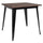 31.5'' Square Black Metal Indoor Table with Walnut Rustic Wood Top - Flash Furniture