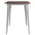 31.5'' Square Silver Metal Indoor Bar Height Table with Walnut Rustic Wood Top - Flash Furniture