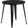 Commercial Grade 30'' Round Black Metal Indoor-Outdoor Table - Flash Furniture