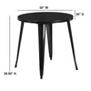 Commercial Grade 30'' Round Black Metal Indoor-Outdoor Table - Flash Furniture