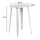 Commercial Grade 30'' Round White Metal Indoor-Outdoor Bar Height Table - Flash Furniture