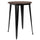 30'' Round Black Metal Indoor Bar Height Table with Walnut Rustic Wood Top - Flash Furniture