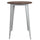 30'' Round Silver Metal Indoor Bar Height Table with Walnut Rustic Wood Top - Flash Furniture
