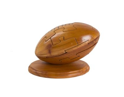 CHH 6141 Kids and Family Brown Wood 3D Sports Puzzles - Football