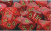 Chessex Mfg Co Llc -  7Ct Speckled Poly Strawberry Dice Set