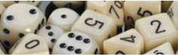 Chessex Mfg Co Llc -  7Ct Opaque Poly Ivory/Black Dice Set