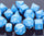 Chessex Mfg Co Llc -  7Ct Opaque Poly Light Blue/White Dice Set