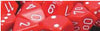 Chessex Mfg Co Llc -  D6 -- 16Mm Opaque Dice - Red/White - 12Ct