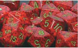 Chessex Mfg Co Llc -  D6 -- 16Mm Speckled Dice - Strawberry - 12Ct