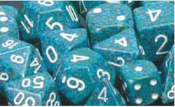 Chessex Mfg Co Llc -  D6 -- 16Mm Speckled Dice - Sea - 12Ct