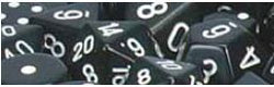 Chessex Mfg Co Llc -  D6 -- 12Mm Opaque Dice - Black/White - 36Ct