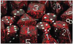 Chessex Mfg Co Llc -  D6 -- 12Mm Speckled Dice - Silver Volcano - 36Ct