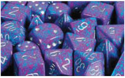 Chessex Mfg Co Llc -  D6 -- 12Mm Speckled Dice - Silver Tetra - 36Ct