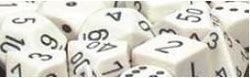 Chessex Mfg Co Llc -  D10 Opaque Dice - White/Black - 10Ct
