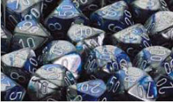 Chessex Mfg Co Llc -  7Ct Gemini Blue-Steel W/White Dice Set